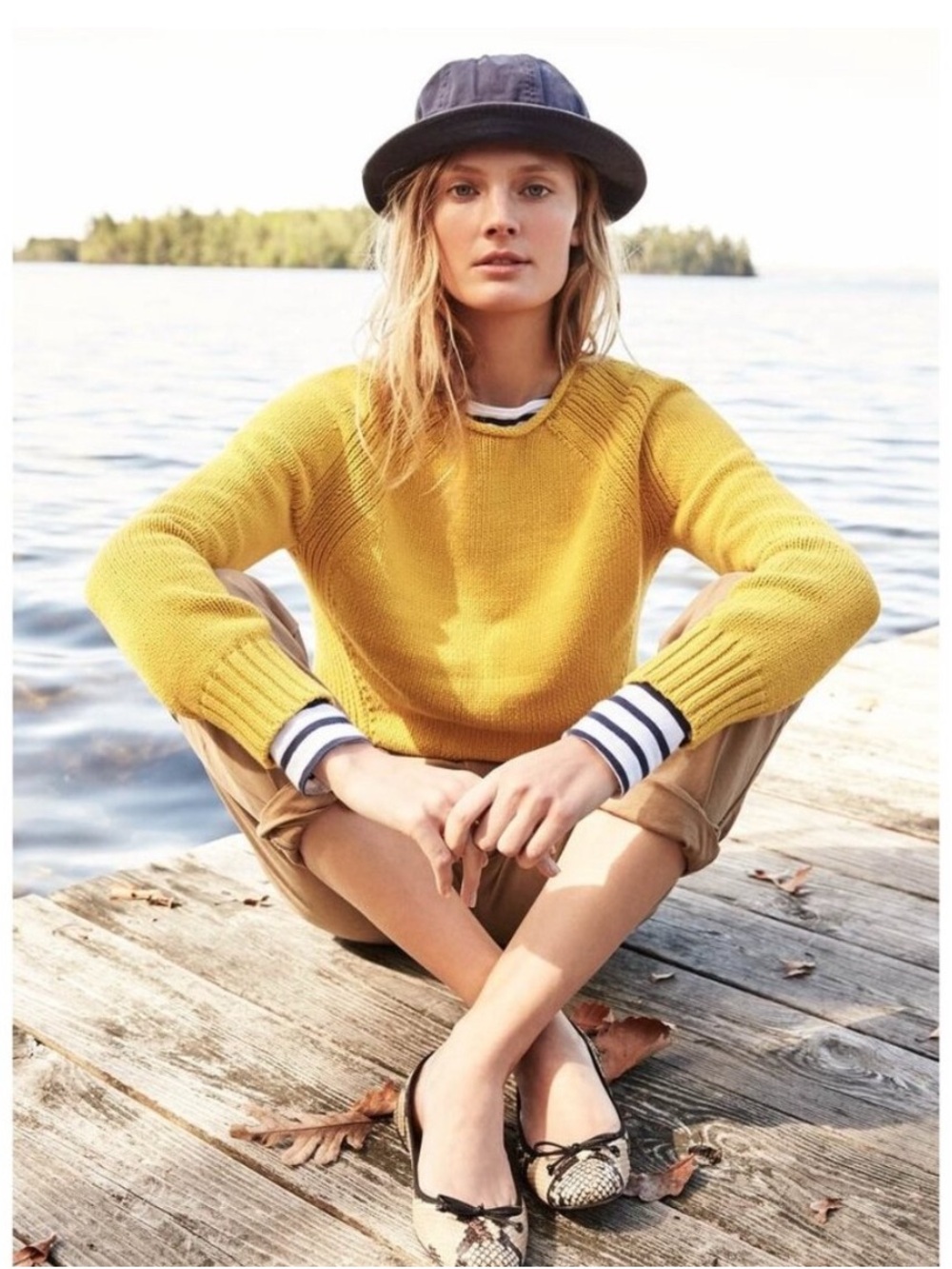 J. Crew Always 1988 Rollneck Yellow Sweater